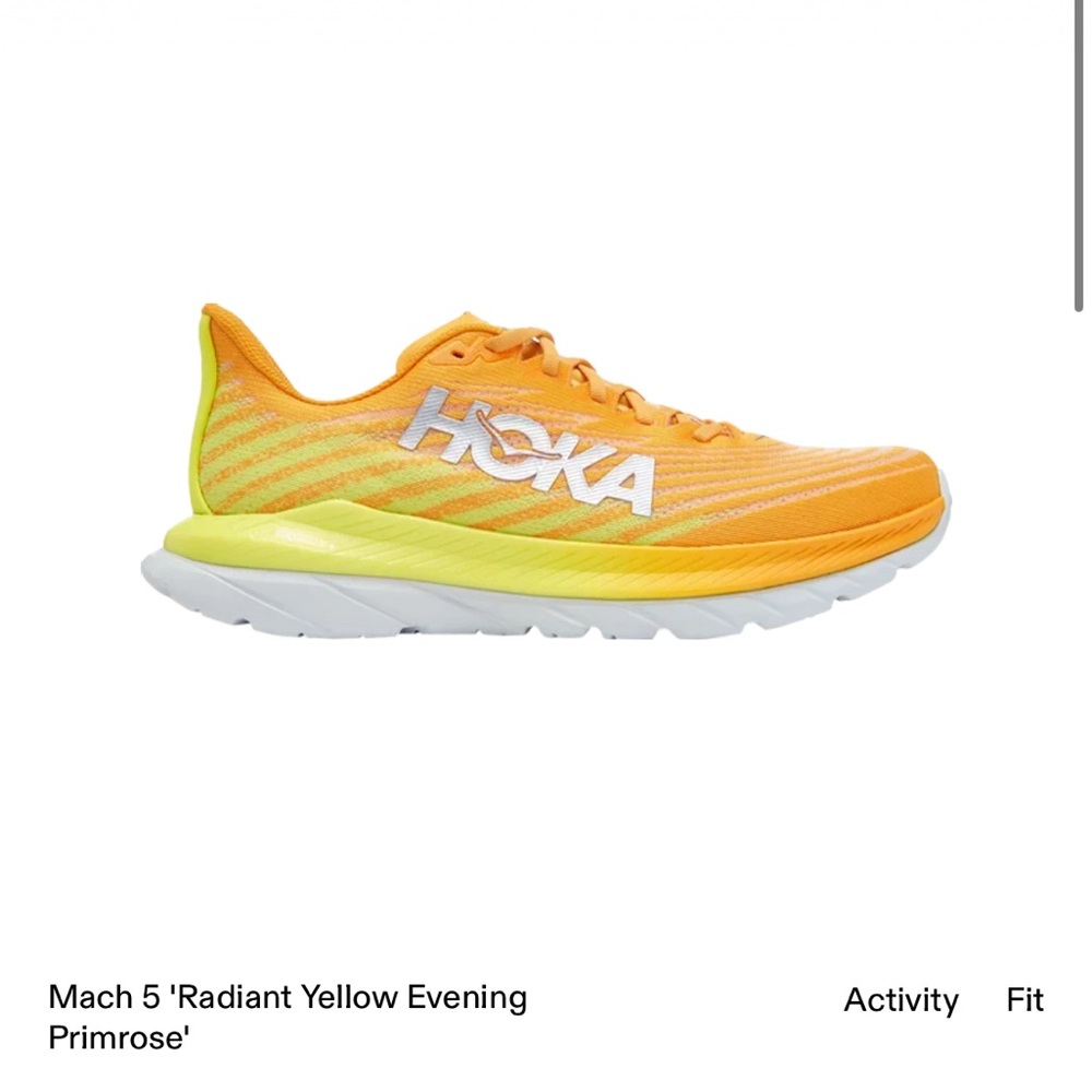 Hoka One One Mach 5 'Radiant Yellow Evening Primrose' Men’s Shoes. New - Picture 15 of 15